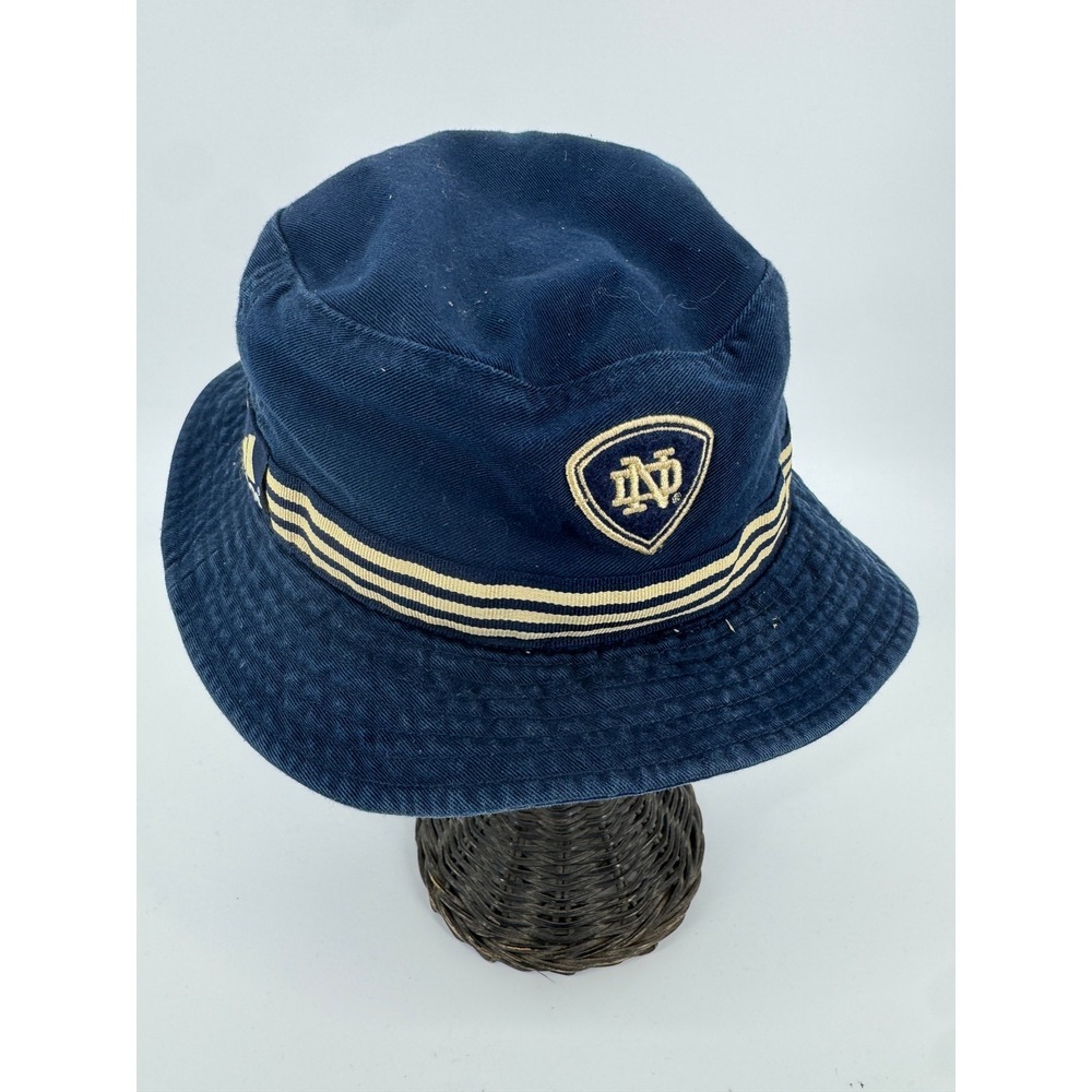 Adidas Notre Dame Fighting Irish Bucket Hat Cap Navy‎ Blue S/M